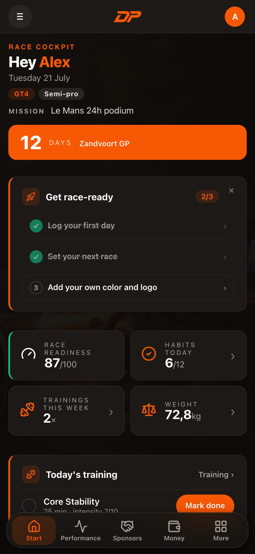 DriversPerformance app